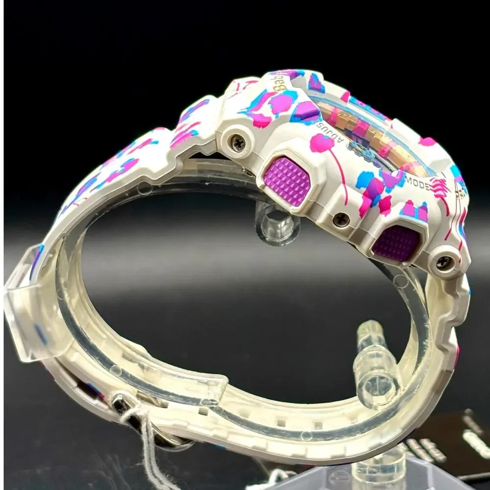 Casio Baby-G BA-110FL-7A Flower Leopard Analog Digital Watch NIBWT